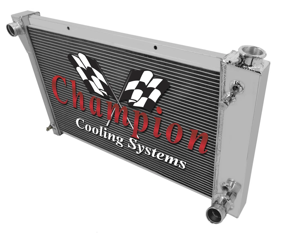 WR Champion 3 Row Radiator 26",Shroud,2 13" Fans for 1969-1972 GMC Jimmy L6 Eng - Изображение 3 из 4