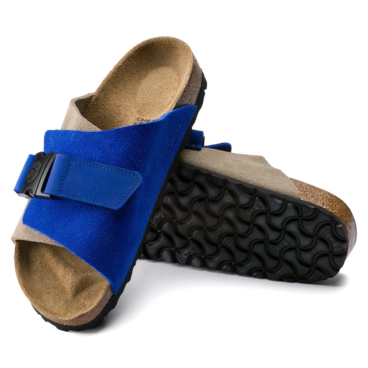 Birkenstock Copenhagen Ultra Blue/Taupe Veloursleder