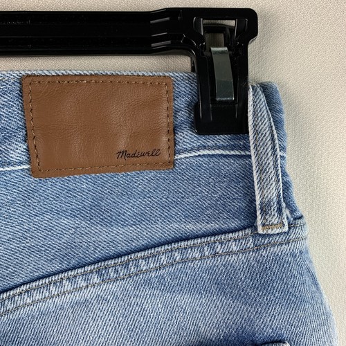 Madewell Momjean Knee Rip Blue Medium Wash Zip Fly Button 5-Pockets Size 28 - Picture 8 of 13