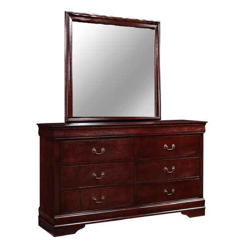 NEW Queen King Twin Full 5PC Cherry Brown Sleigh Bedroom Set Modern Bed/D/M/N/C - Picture 3 of 5