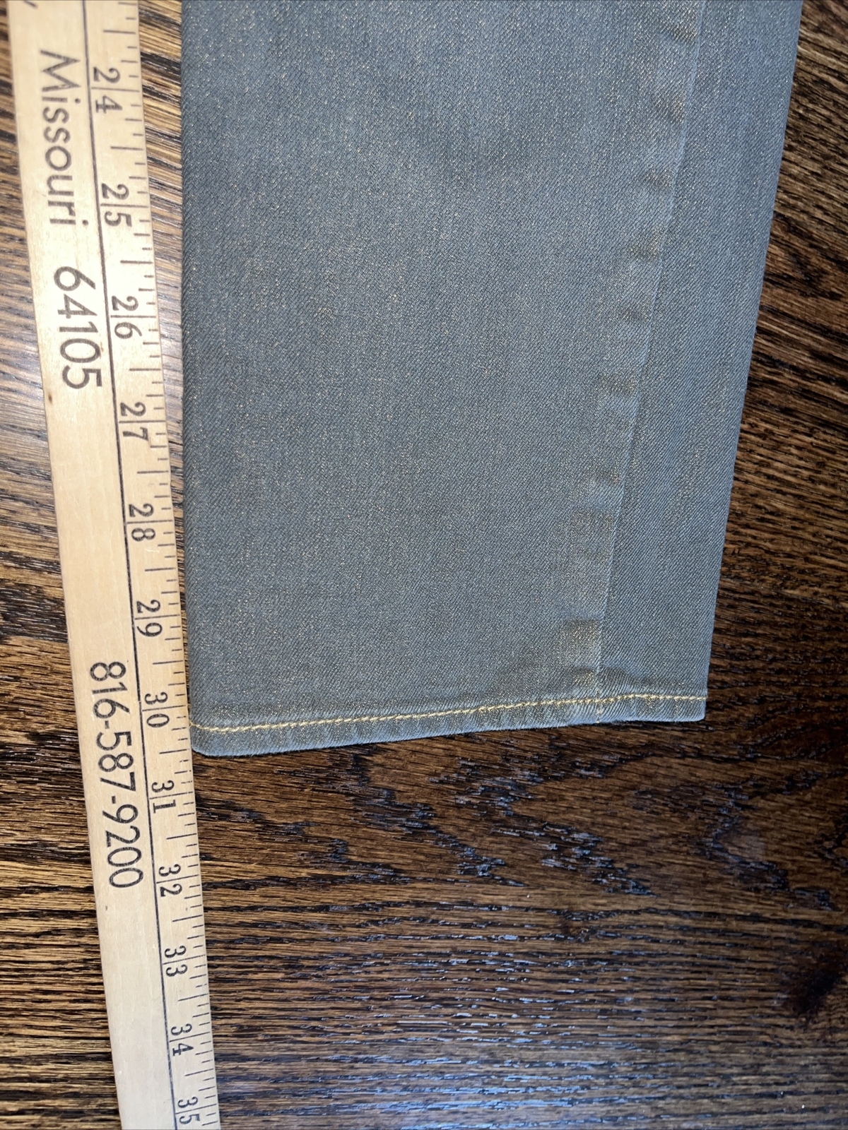 Rock & Republic Jeans Womens 12M MidRise Skinny Berlin Gunmetal Gray Gold - View 7