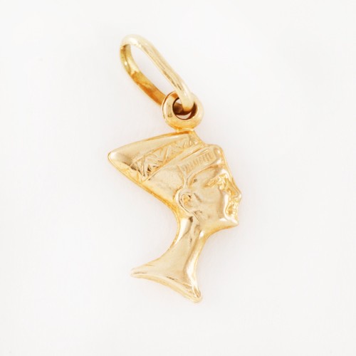 VINTAGE 14K YELLOW GOLD NEFERTITI CHARM / PENDANT - Picture 1 of 3