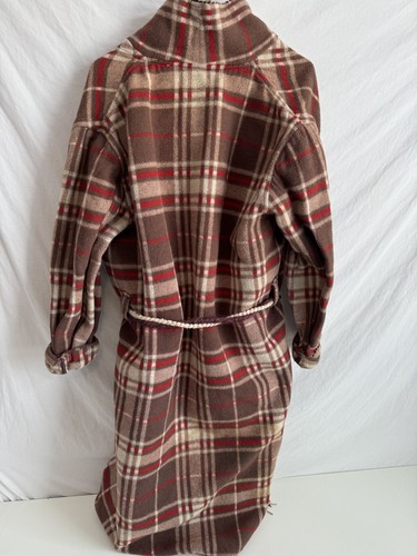 Vintage Pilgrim Beacon Robe Erwachsene rot braun kariert Seil Zierleiste Gürtel Unisex 60er - Bild 2 von 10