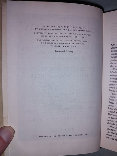 The Bounty Trilogy by Nordhoff & Hall - illus Wyeth Edition 1962 no dj fair cond - Imagen 11 de 12