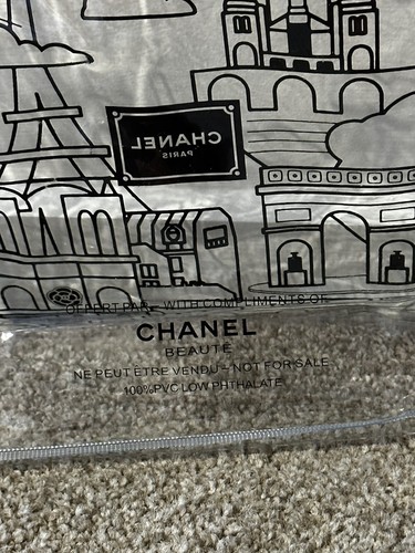 Chanel GWP Vip Gift Transparent Pouch Cosmetic Bag Makeup Bag Toiletries Bag - Picture 4 of 5