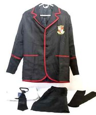 Women  s School Girl Costume Uniform Set Large   Jacket, Shirt, Shorts, Tie, Sock