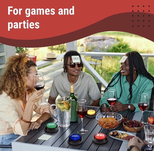 4er Set interaktive Soundtasten - NEIN, JA, sorry, vielleicht - Spaß und bequem - Bild 5 von 7