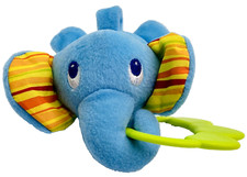 Bright Starts Baby Infant Elephant Plush 6" Hanging Toy Teether No Music