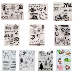 Transparentes Silikon Clear Stamp Cling Seal Sammelalbum Weihnachten Präge Z2R2