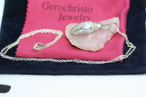 Collana donna vintage messicana argento sterling 925 3D Jalapeno 19" catena rolo - Foto 3 di 12