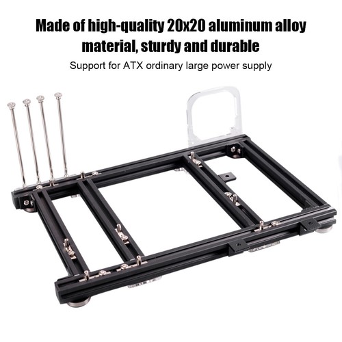 DIY M-ATX Motherboard Computer Case Open Frame Overclocking Test 20x20 Aluminum - Photo 3/10