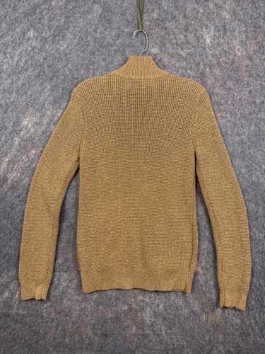 Lauren Active Ralph Lauren Womens Sweater Sz M Metallic Gold Glamor Traditional - Picture 12 of 13