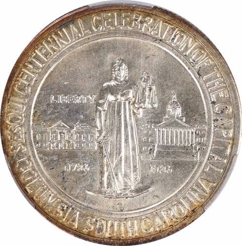Columbia Commemorative Silver Half Dollar 1936-S MS67 CACG - Picture 3 of 4