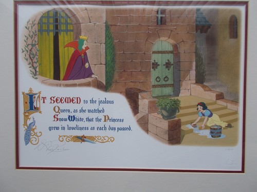 Disney Sleeping Beauty Snow White Lithograph signed Limited 69/250 New!!!  - Picture 2 of 4