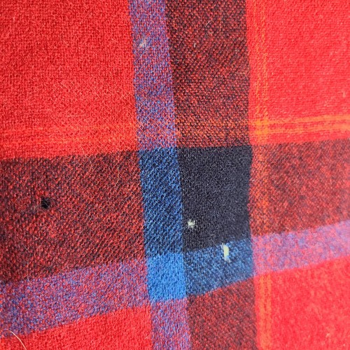 Pendleton Robe Size XL Men's Red/blue Tartan Plaid Virgin Wool Bathrobe VTG Read - Picture 7 of 7