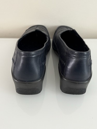 Hotter Caprice Navy Blue Floral Slip On Leather Shoes Women's UK Size 6 - Picture 5 of 8