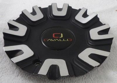 Cavallo Wheels Flat Black / Silver Custom Wheel Center Cap Caps # C-8202-1