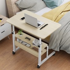 Portable Rolling on Wheel Adjustable Height Mobile Computer Standing Laptop Desk