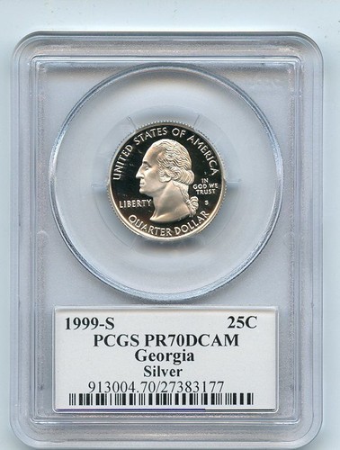 1999 S 25C Silver Georgia Quarter PCGS PR70DCAM - Picture 2 of 2