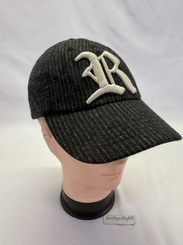 Rugby Ralph Lauren Tweed Pin Stripe Cotton Baseball Cap Gothic R Patch - Picture 7 of 11