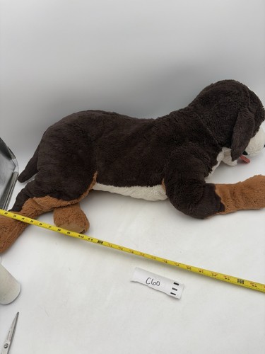 Ikea Dog Bernese St Mountain Puppy Plush Hoppig Brown White Doll Sewn Eye 24” - Picture 9 of 9