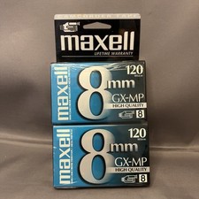 Lot of 2 Maxell 8mm GX-MP High Quality 120 Camcorder Video Cassette Tape New