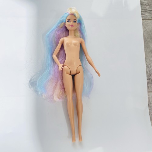 Barbie Puppe Totally Hair Star-Thema 8,5 Zoll Fantasy Pastell Einhorn Mattel - Bild 2 von 7