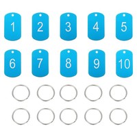 10 StüCk ZahlenanhäNger 1-10 FüR Sky Blue, Aluminium