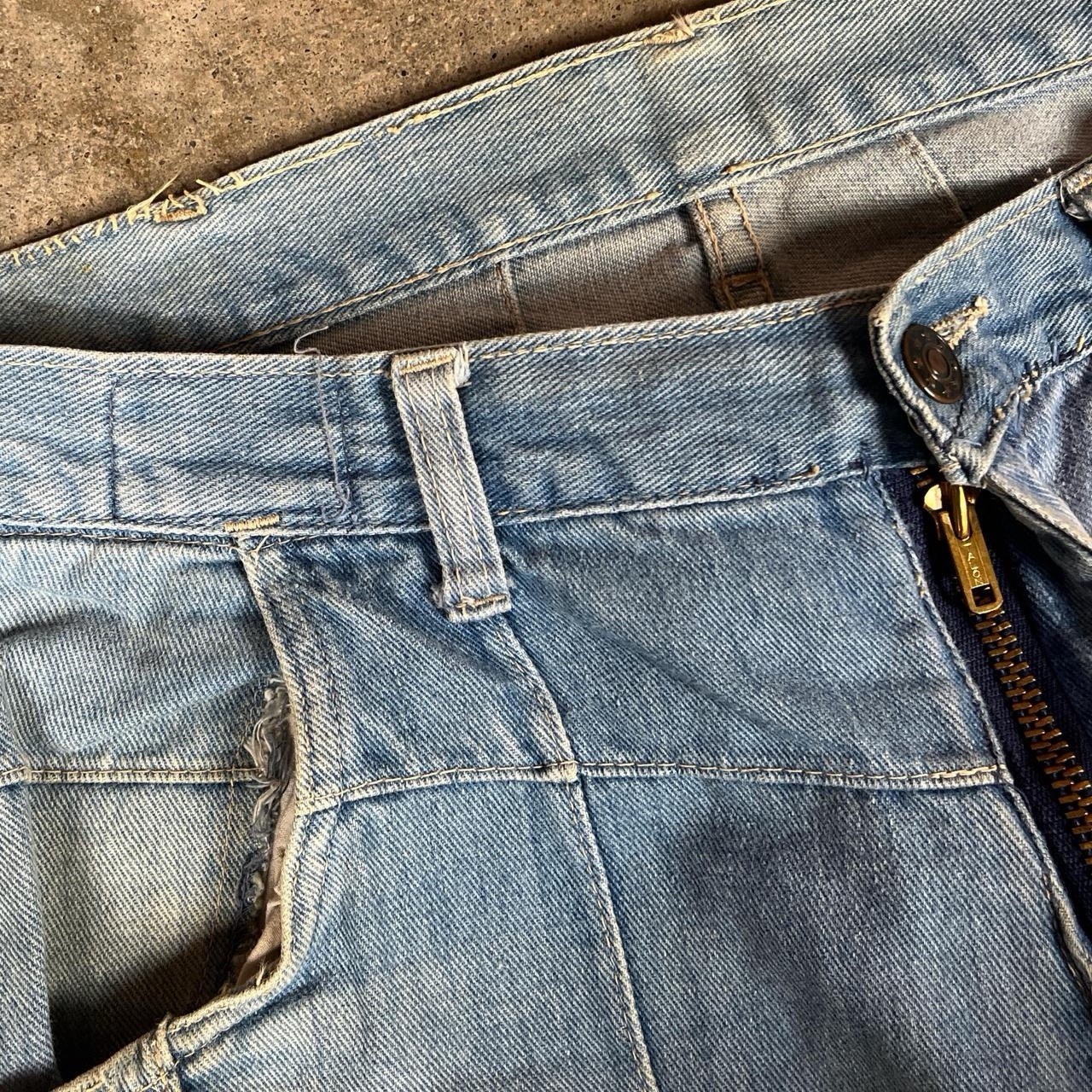 Vintage JCPenney Patchwork Flared Bellbottom Jean… - image 2