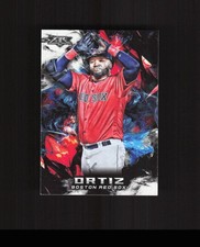 2018 Topps Fire #40 David Ortiz Baseball Card Boston Red Sox