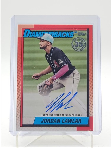 JORDAN LAWLAR 2025 TOPPS UPDATE SERIES 1990 TOPPS AUTOGRAPH B AUTO Q3599 - Picture 1 of 2