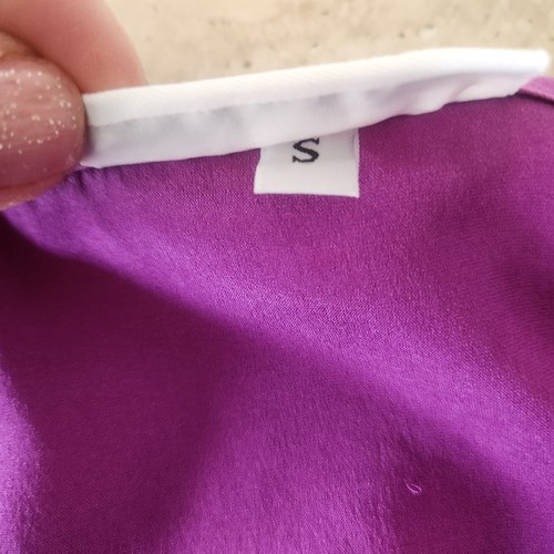 Bryn Walker Vestito Viola Baby Doll Senza Maniche Made in USA Y2K Vibes Taglia Small - Foto 3 di 7