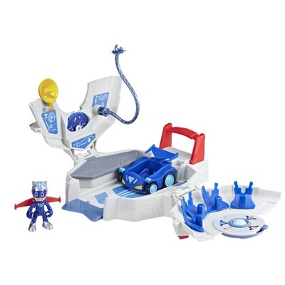 PJ Masks Power Heroes Power Hauptquartier, Spielset mit Auto und Figur, Spielzeu