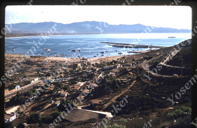 SL20 Slide 1959 Kodachrome Ensenada Mexico aerial view 559a
