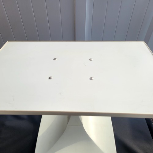 VTG GUSDORF MCM Retro Swivel Console TV White Stand Stand Table #6706 - Picture 3 of 8