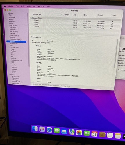 Apple Mac Pro Xeon 6-Core 3.5GHz 64GB RAM 512GB SSD AMD FirePro D500 3GB (2013) - Picture 7 of 12