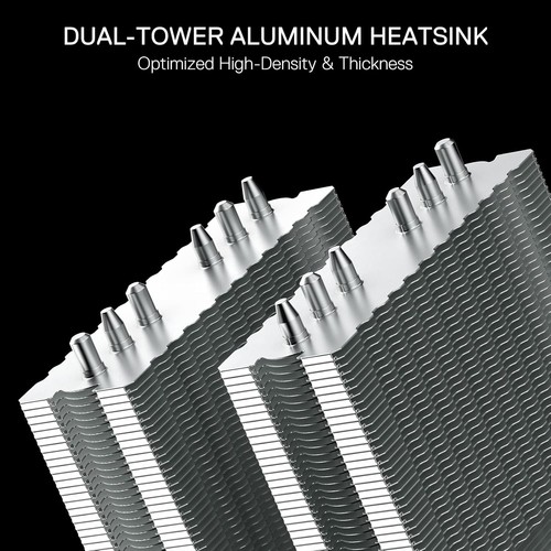 Redragon C218 Dual Tower CPU Air Cooler, A-RGB CPU Cooling Fan, 120mm PWM Low No - 第 3/9 張圖片