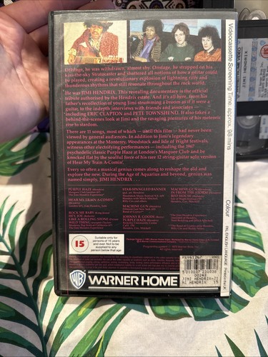 JIMI HENDRIX 1985 VHS VIDEO PAL ORIGINAL WARNER BROS. BIG BOX Untested Music - Picture 4 of 9