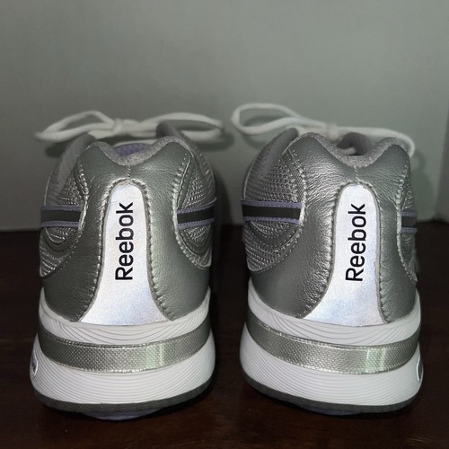 Women’s Reebok EasyTone Sneakers Sz 9.5 Gray Silver Lavender Excellent and Clean - 第 12/20 張圖片