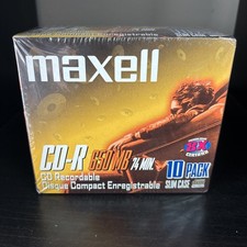 Maxell CD-R74 CD Recordable, 650 Megabyte, 74 Minute, (10-Pack) SEALED