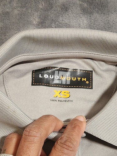 Loudmouth Polo Damen extra klein grau bestickt Kragen Kurzarm Z* - Bild 5 von 8