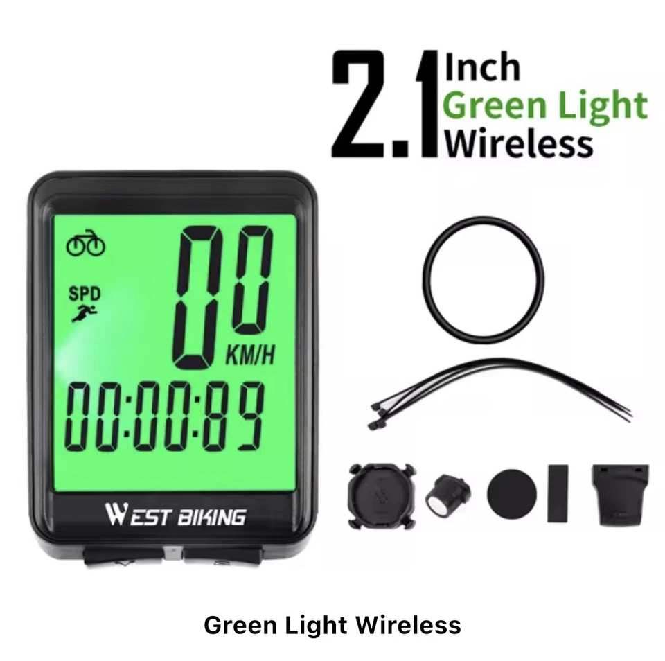 Kabelloser Fahrradcomputer West Biking LCD Tacho Kilometerzähler Radfahren - Bild 3 von 4