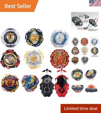Exciting Battling Top Gyro Toy Set - 8 Tops 2 Launchers for Competitive Play