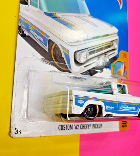 Hot Wheels 2017 Surf's Up Custom '62 Chevy Pickup White Chevrolet 8sp "Steelies" - Bild 4 von 6