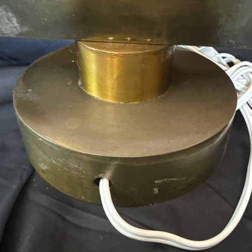 Robert Abbey Design Style Unmarked Vintage 1940s 50s Era Table Lamp Brass Square - Picture 6 of 15