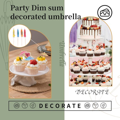 144Pcs Cocktail Umbrella for Drink&Food, Decorative Toothpicks for Party5253 - Picture 3 of 7