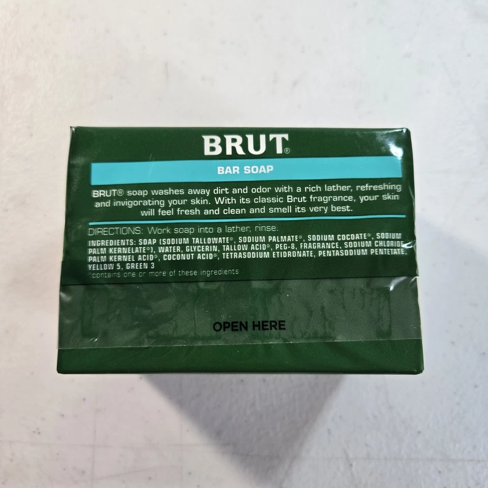Jabón en barra de fragancia Brut Classic original paquete de 2 3,5 oz cada uno difícil de encontrar Foto 2 de 4