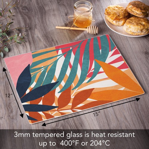 Tabla de cortar de vidrio tolerante al calor Morning Light de 3 mm 15” x 12” hecha en EE. UU. - Imagen 6 de 7