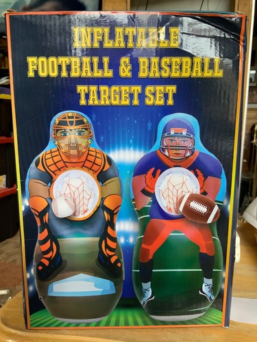 NEU Aufblasbare 5 Fuß große doppelseitige Football & Baseball Wurf Zielscheibe - Bild 1 von 10