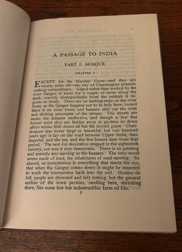 A Passage To India By E.M. Forster 1924 Hardcover 1952 Harcourt Brace - Imagen 6 de 7